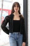 Crochet Lace Bomber Jacket