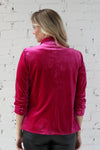 MARLEE </br>State Ruched Sleeve Velvet Blazer