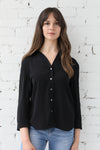 3/4 Sleeve Mya Button Down Shirt