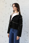 Faux Suede Sherpa Lined Jacket