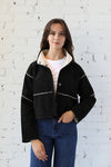 Faux Suede Sherpa Lined Jacket