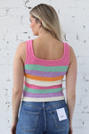 Summer In The City Striped Knit Tank