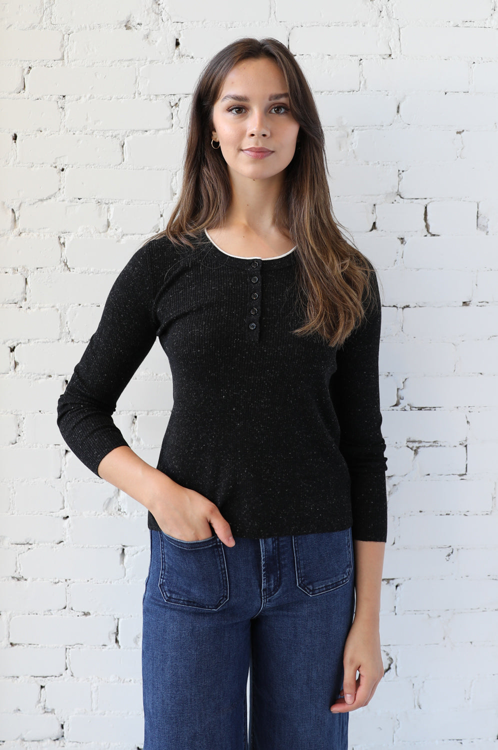 Knit Layered Henley
