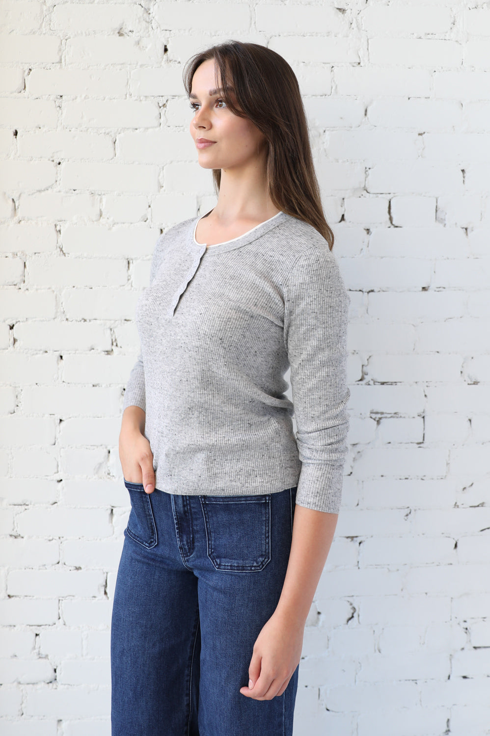 Knit Layered Henley
