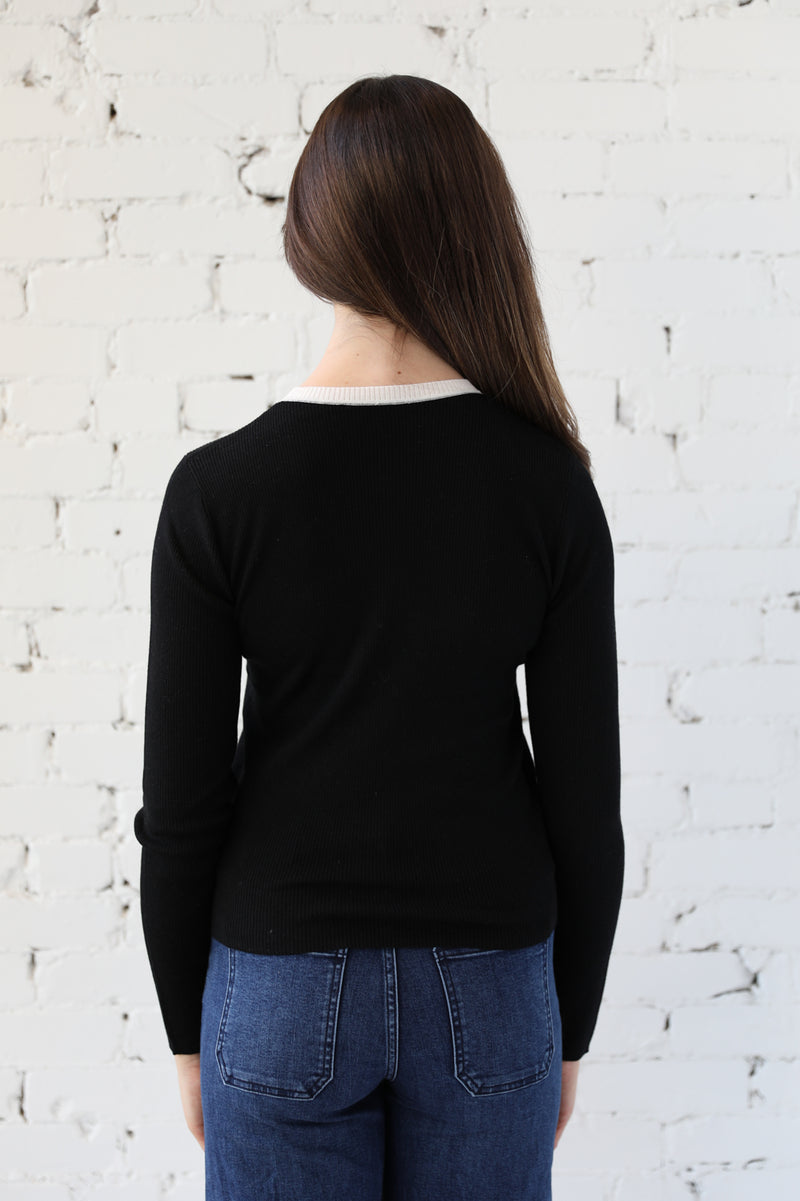 Layered Knit Pullover