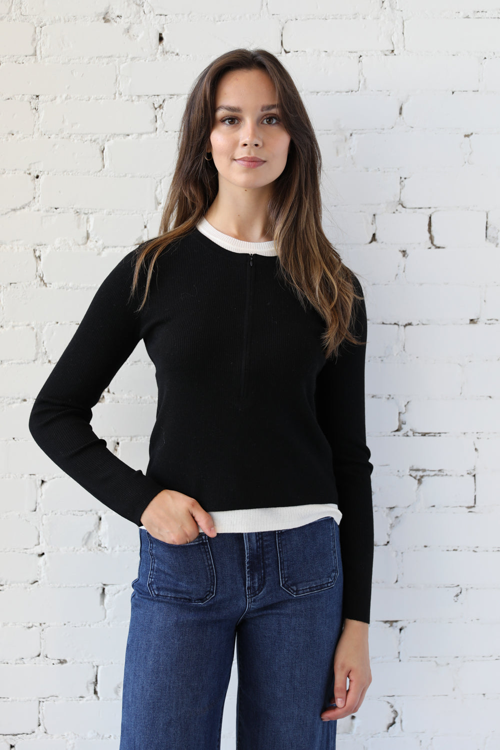 Layered Knit Pullover