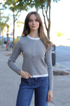 Layered Knit Pullover