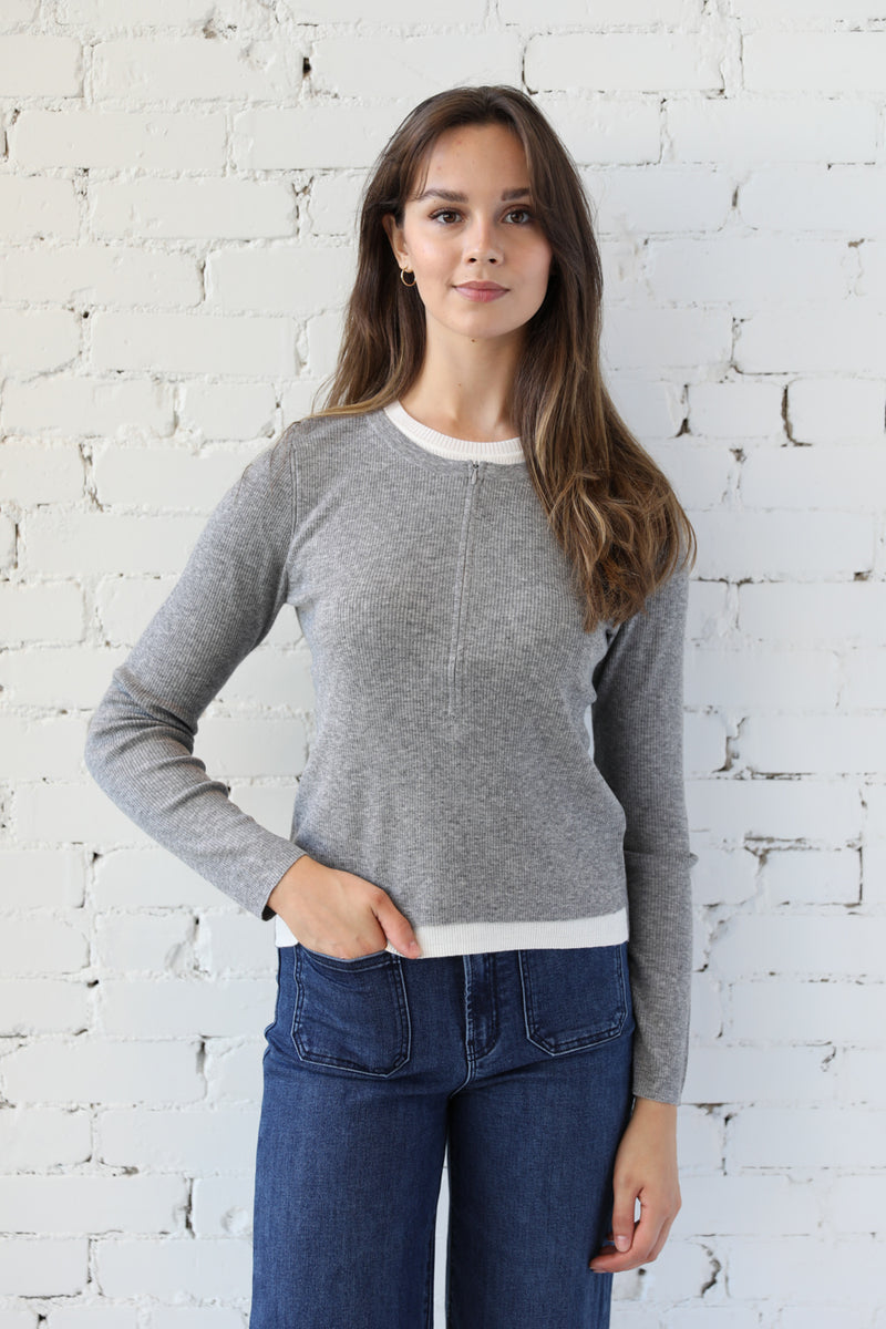Layered Knit Pullover
