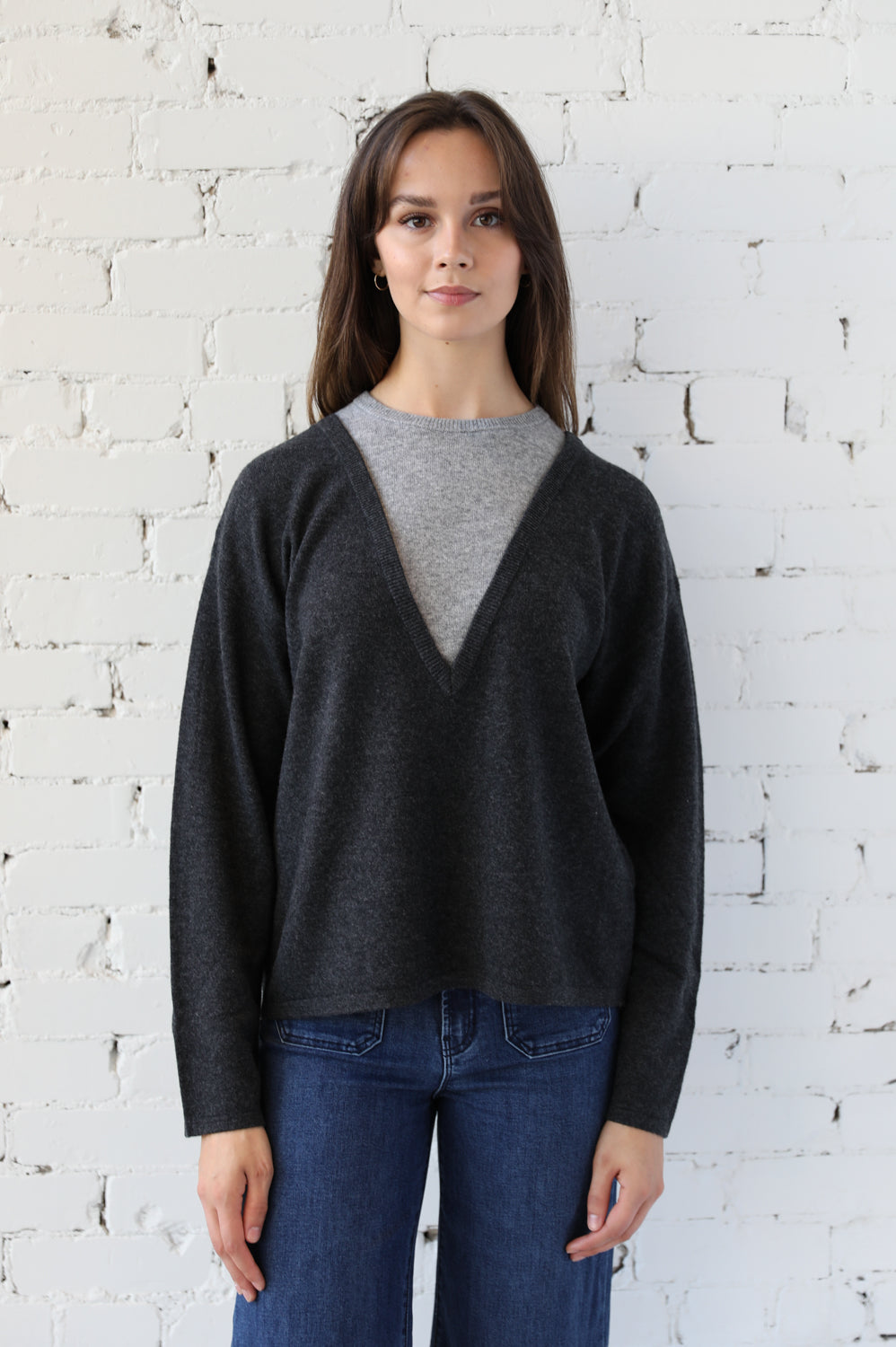 Favorite Layered Deep V Pullover