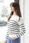 Lightweight Striped Front Pocket Knit