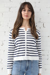 Essentials Stripe Knit Cardigan