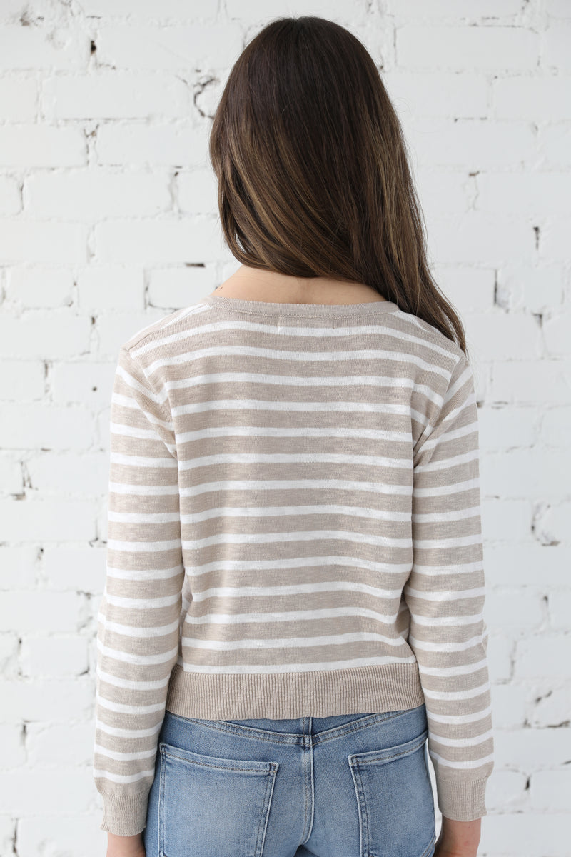 Essentials Stripe Knit Cardigan