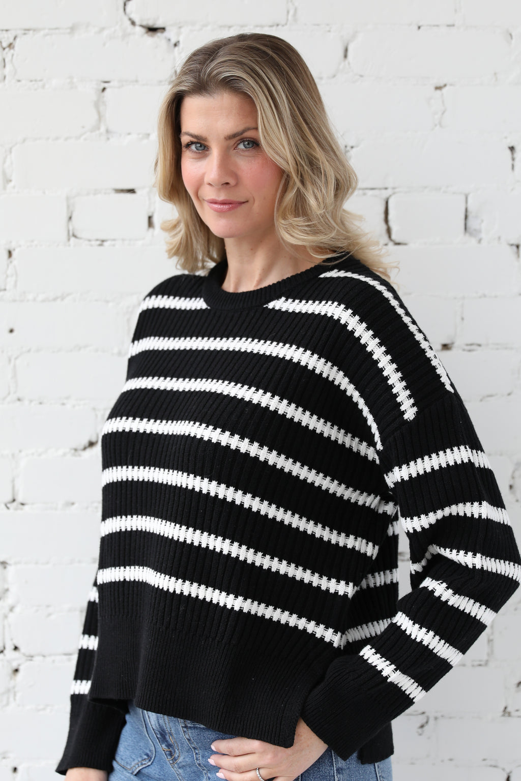 Into The Stripe Knit Pullover