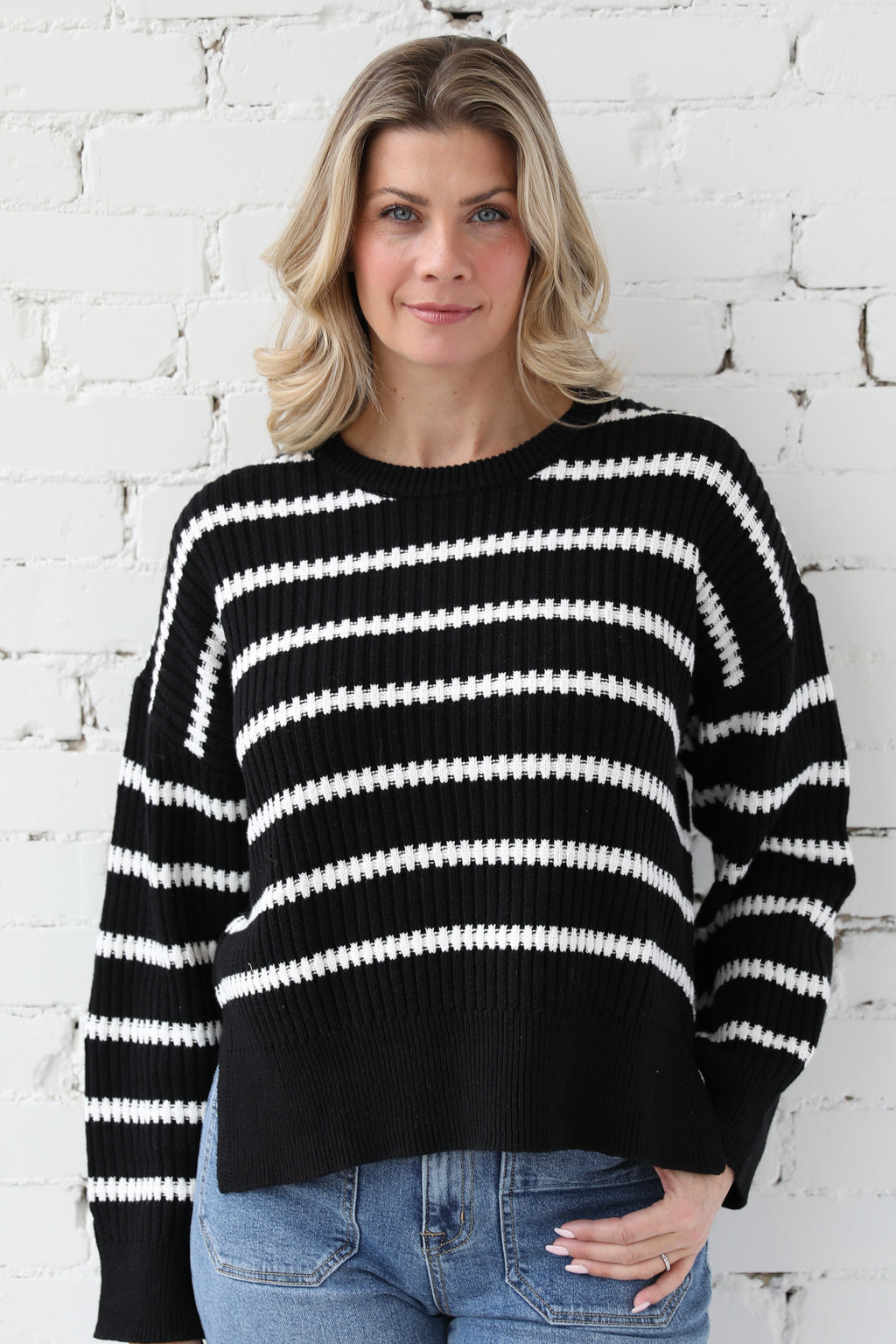 Into The Stripe Knit Pullover