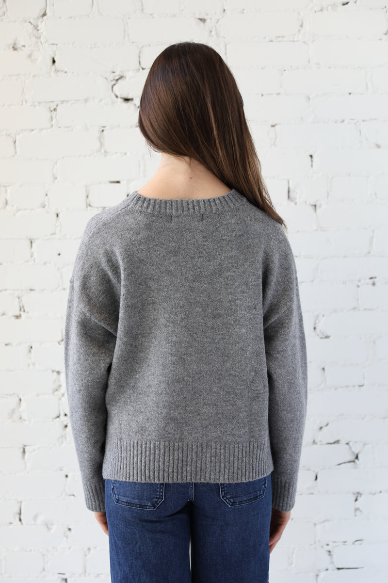 Tie Split Hem Crewneck Knit