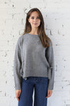Tie Split Hem Crewneck Knit