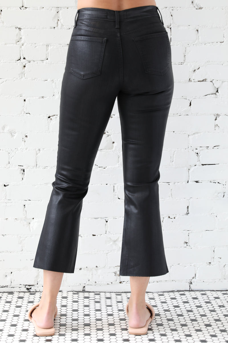 Coated Cropped Kick Flare