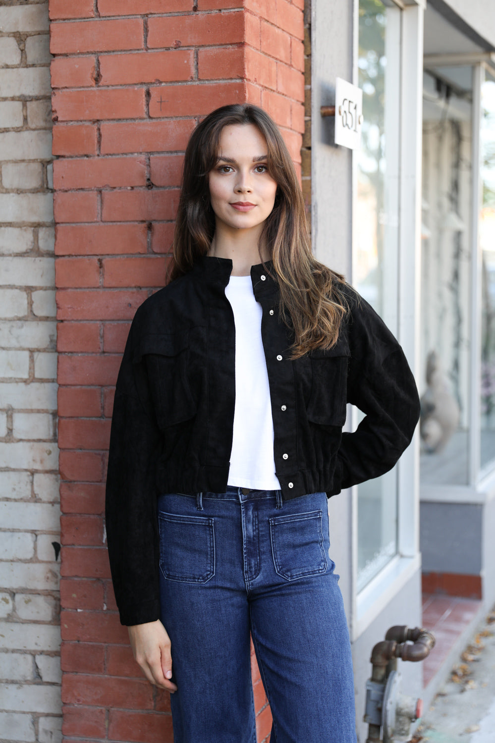 Faux Suede City Jacket