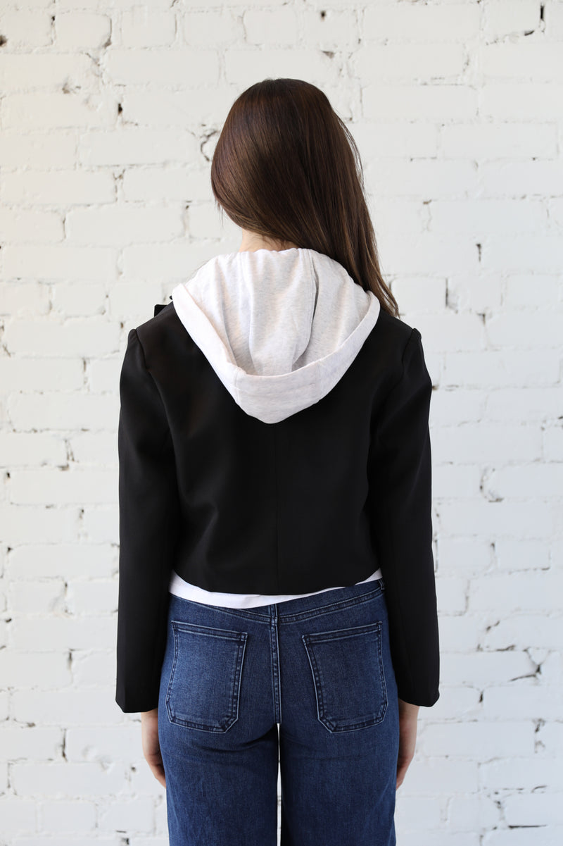 Acquire Hooded Crop Blazer