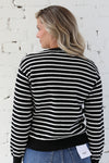 Lara Striped Textured Cardigan