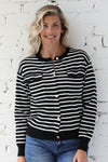 Lara Striped Textured Cardigan