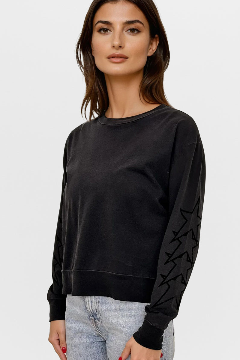 Cascade Stars Long Sleeve Boatneck Top