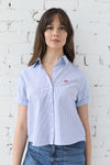 Beau Short Sleeve Stripe Button Down