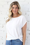 Breeze Woven Knot Front Tee