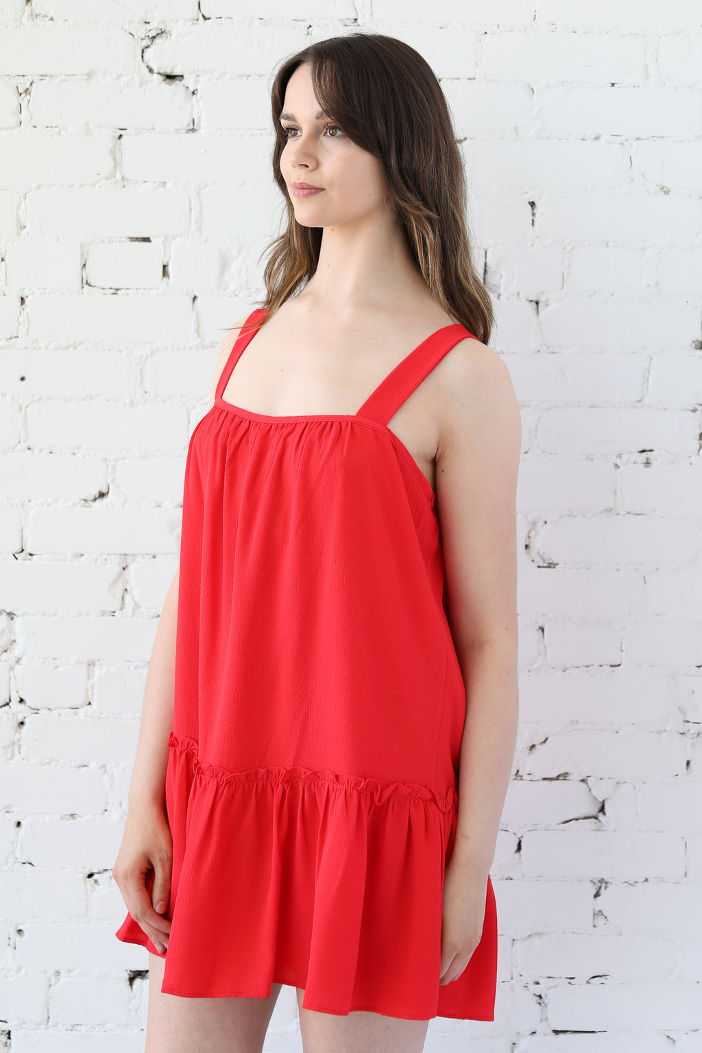 Adrian Textured Solid Day Dress