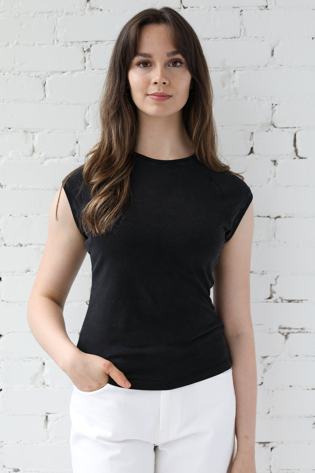 Essentials Raglan Cap Sleeve Tee