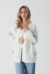 Elska Eco Cardigan With Multicoloured Hearts