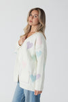 Elska Eco Cardigan With Multicoloured Hearts