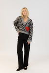 Etta Animal V-Neck Pullover