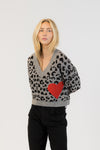 Etta Animal V-Neck Pullover