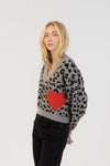 Etta Animal V-Neck Pullover