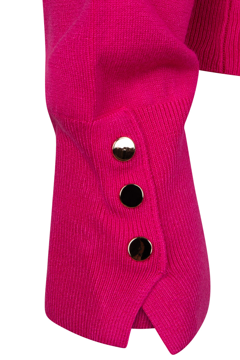 ESQUALO </br>Basic Button Sleeve Cuff Knit
