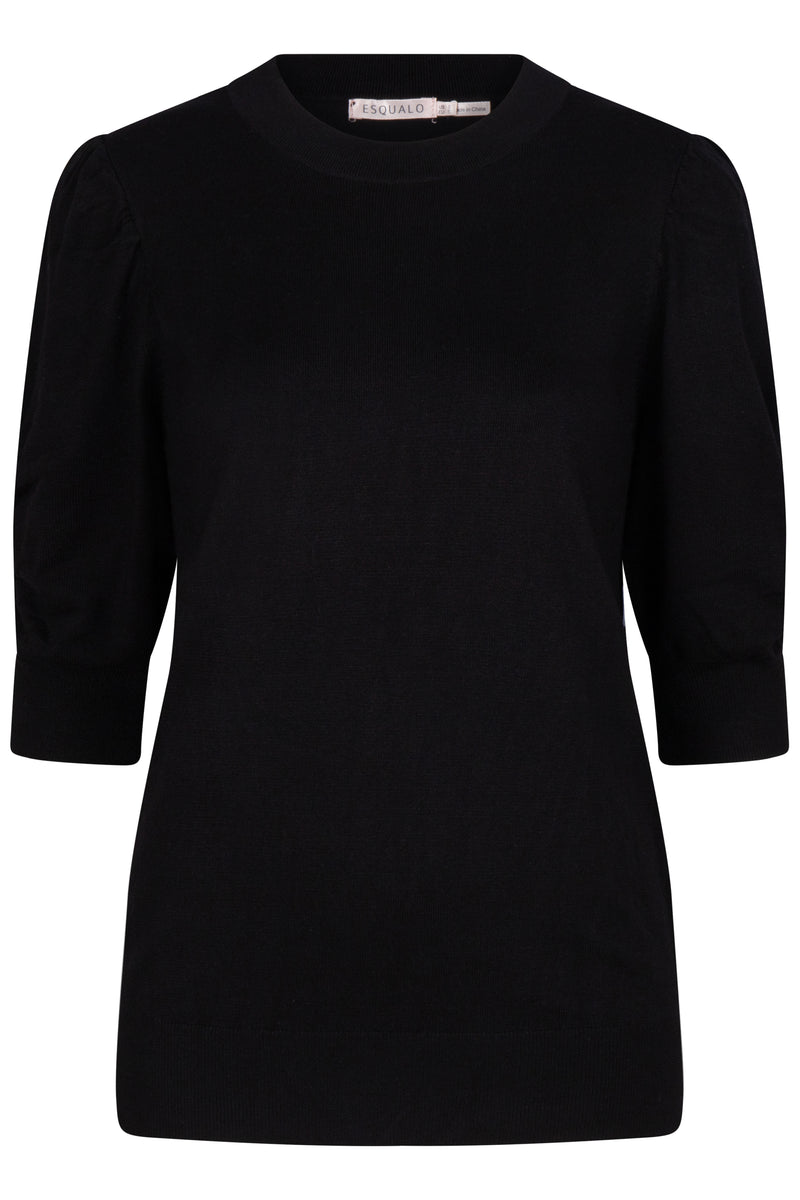 ESQUALO </br>Puff Sleeve Basic Knit
