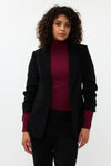 Gathered Sleeve City Blazer