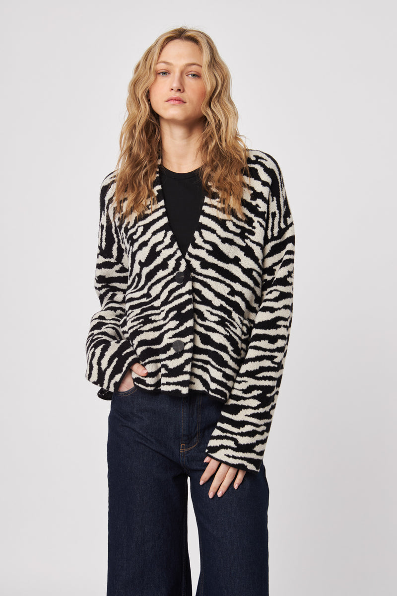 Xavier Animal Print Cardigan