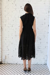 Zip Sleeveless Lace Dress