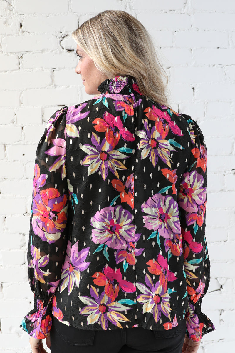 AVERY RAYNE </br>Heather Floral Top