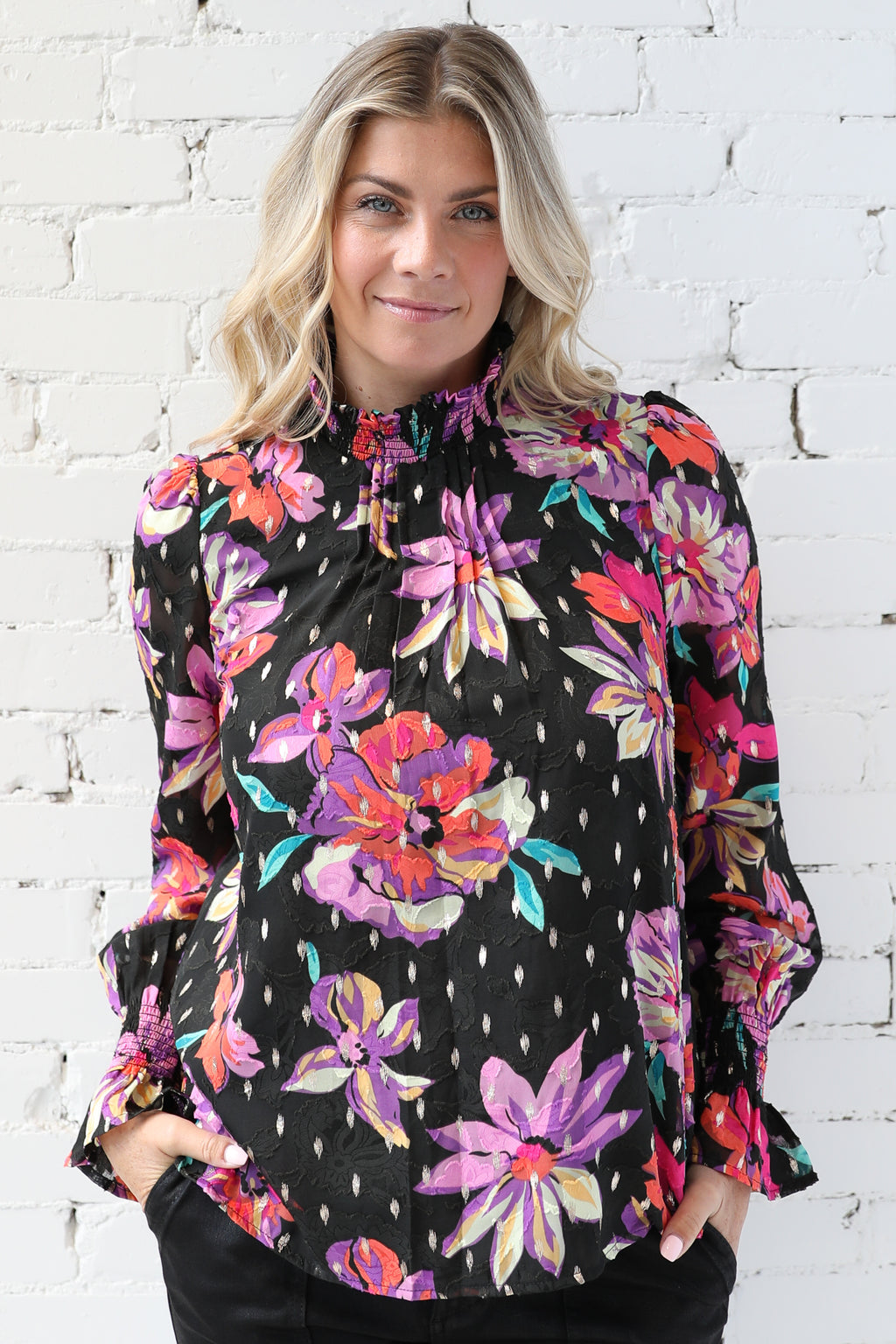 AVERY RAYNE </br>Heather Floral Top