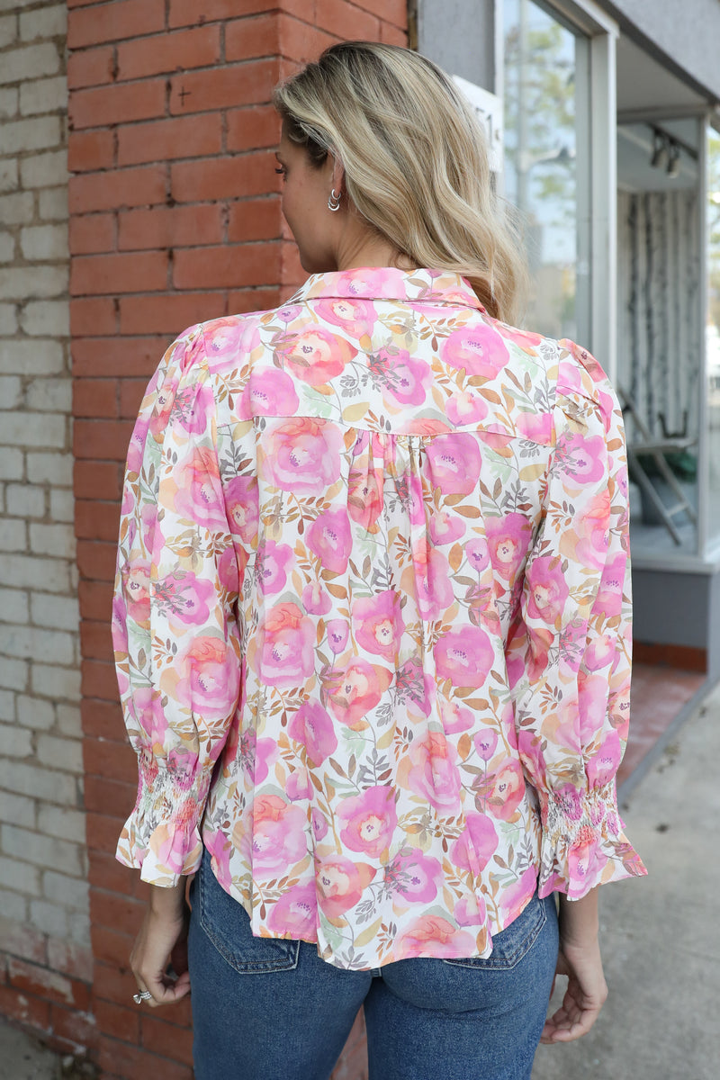 AVERY RAYNE </br>Margot Floral Print Top