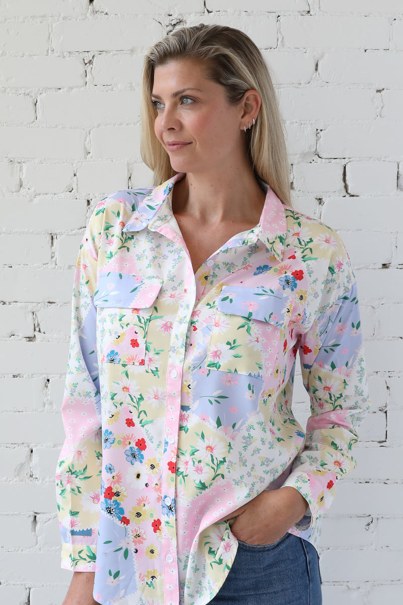 AVERY RAYNE </br>Front Pocket Button Down Shirt