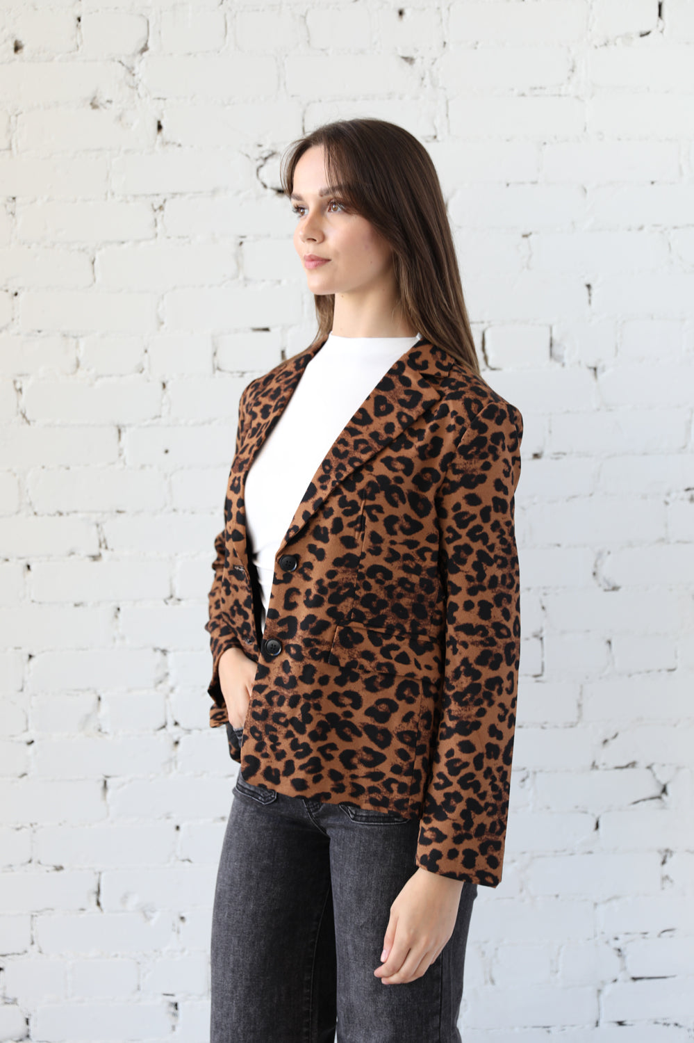 Leopard Print Blazer