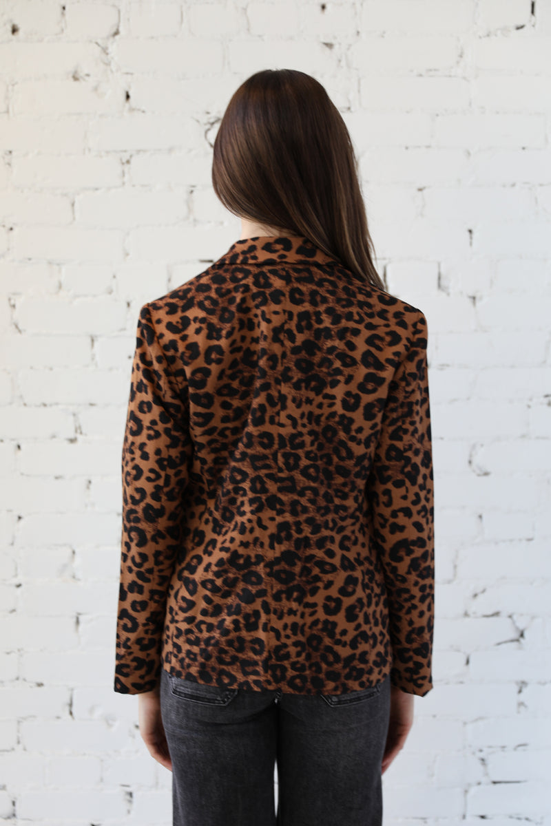 Leopard Print Blazer