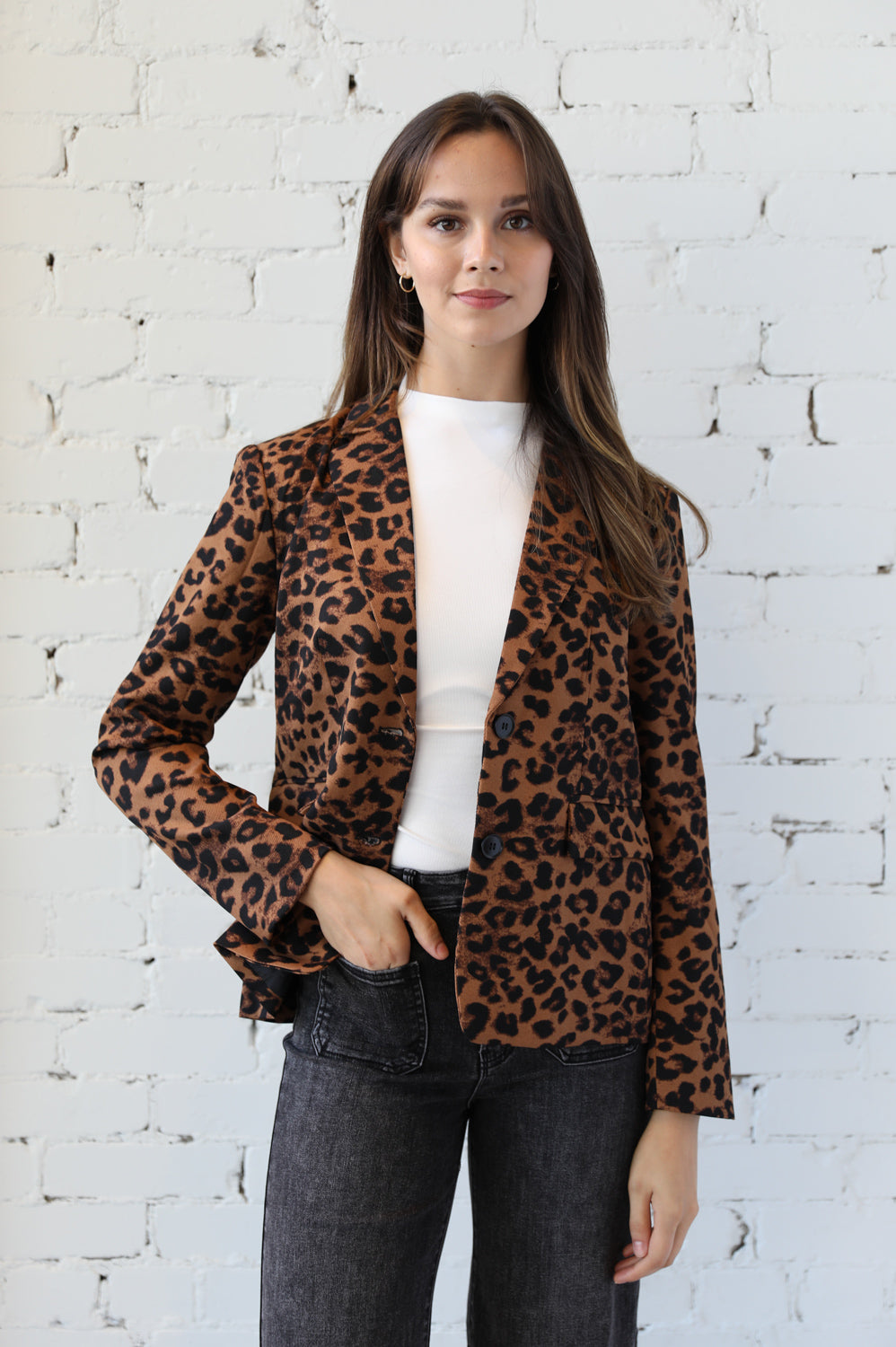 Leopard Print Blazer