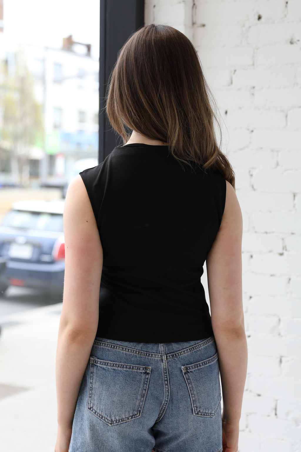 Sleeveless High Neck Shell