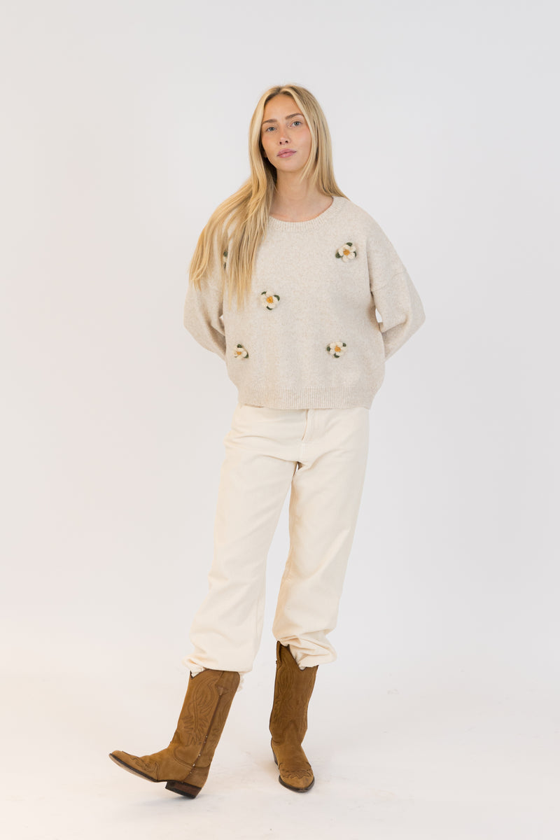 Holly Flower Crewneck Pullover