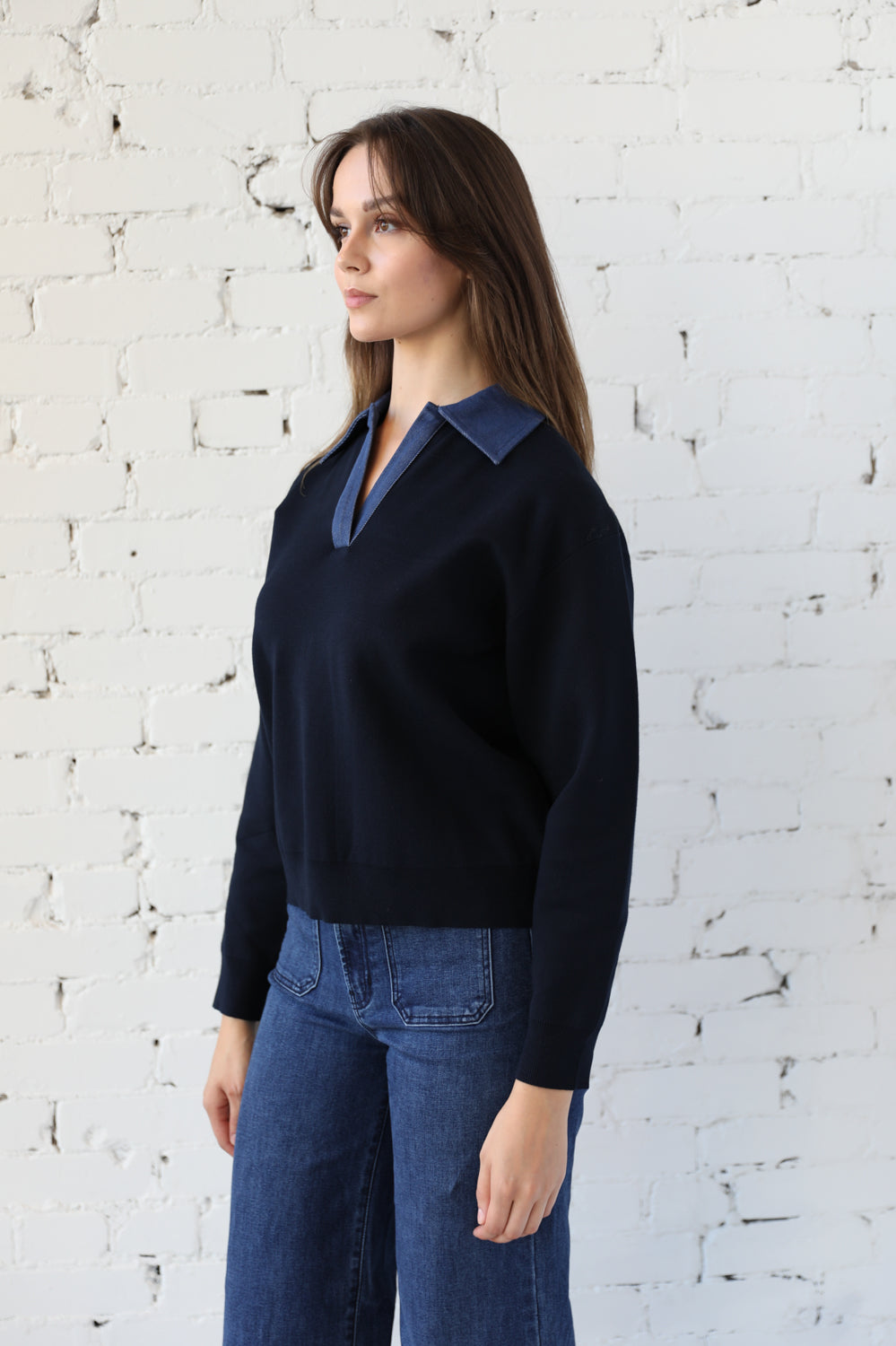 Polo Denim Knit Combo